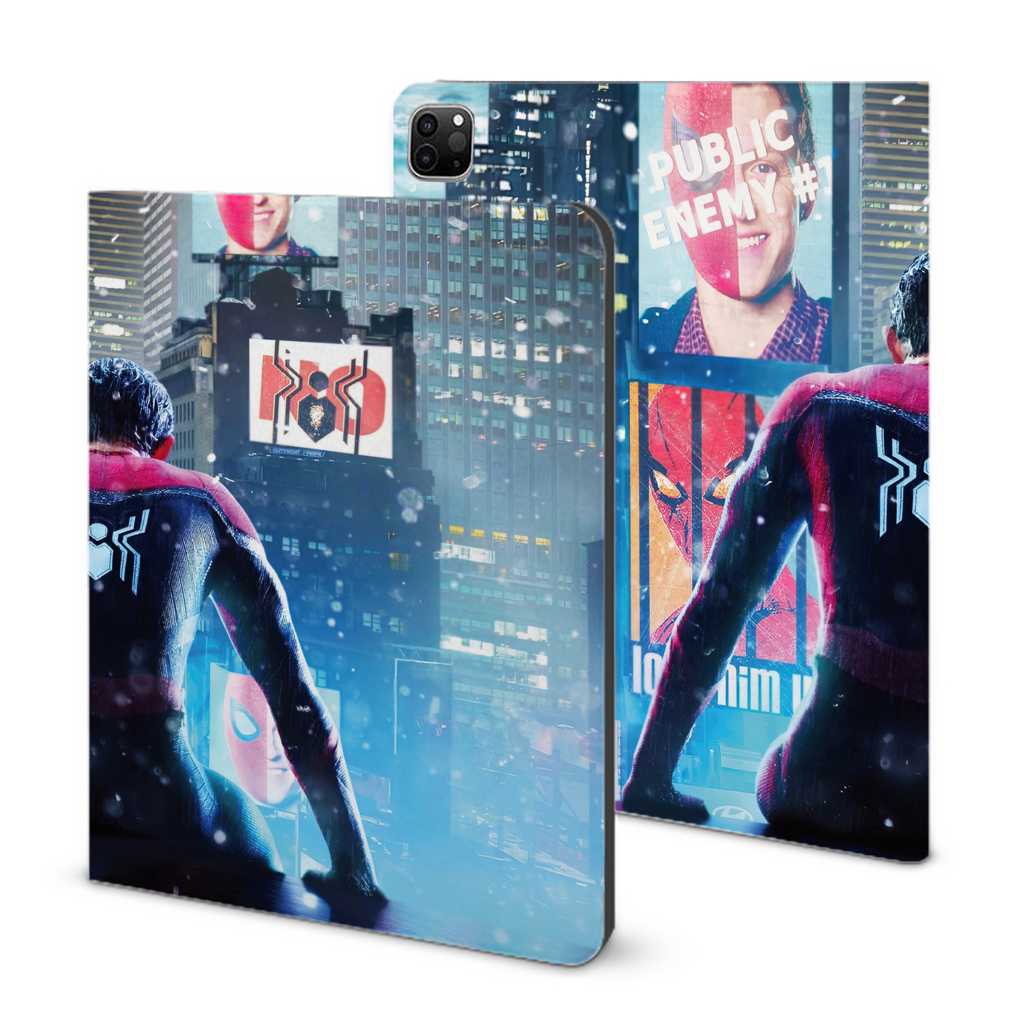 （画像用） Spider Man スパイダーマン IPad ケース ブック型 PUレザー TPU 耐衝撃 軽量 薄型 ペン収納なし 全面保護 IPad 各モデル対応